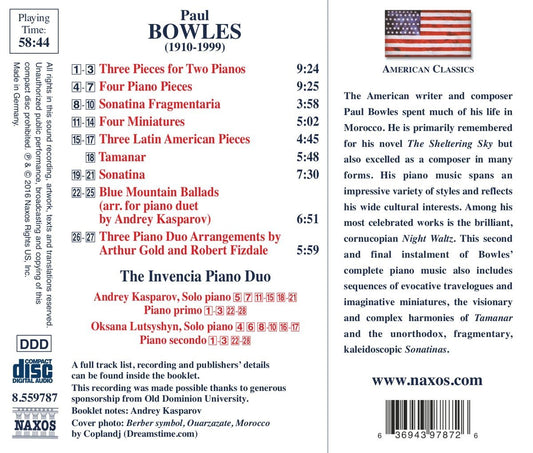 Bowles: Complete Piano Works, Vol. 2 - The Invencia Piano Duo