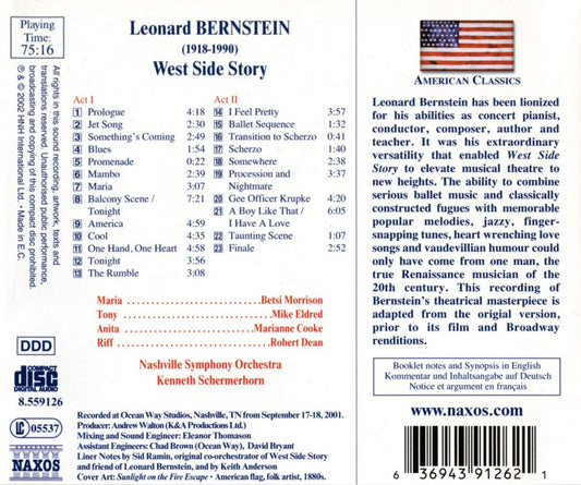 Bernstein: West Side Story (Original Score) - Nashville Symphony Orchestra, Kenneth Schermerhorn