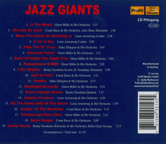 Jazz Giants - Miller, Basie, Ellington, Shaw, Goodman, Armstrong