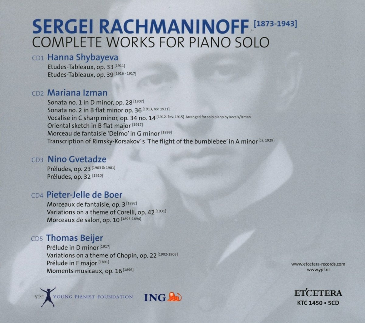 RACHMANINOFF: COMPLETE WORKS FOR SOLO PIANO - Shybayeva, Izman