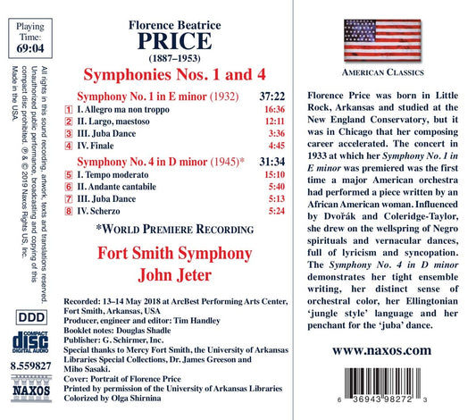 Price: Symphonies Nos. 1 & 4 - John Jeter, Fort Smith Symphony