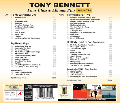 TONY BENNETT - Four Classic Albums Plus (To My Wonderful One / My Heart Sings / Tony Sings For Two / I Left My Heart In San Francisco) (2CD)