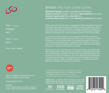 Britten: The Turn Of The Screw - LONDON SYMPHONY ORCHESTRA / FARNES (2 HYBRID SACD)