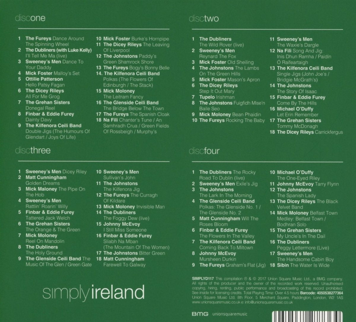 Farewell to Ireland 4 CD SET アイルランド