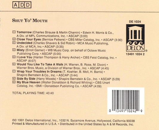 Shut Yo' Mouth- Slam Stewart, Major Holley, Dick Hyman, Oliver Jackson