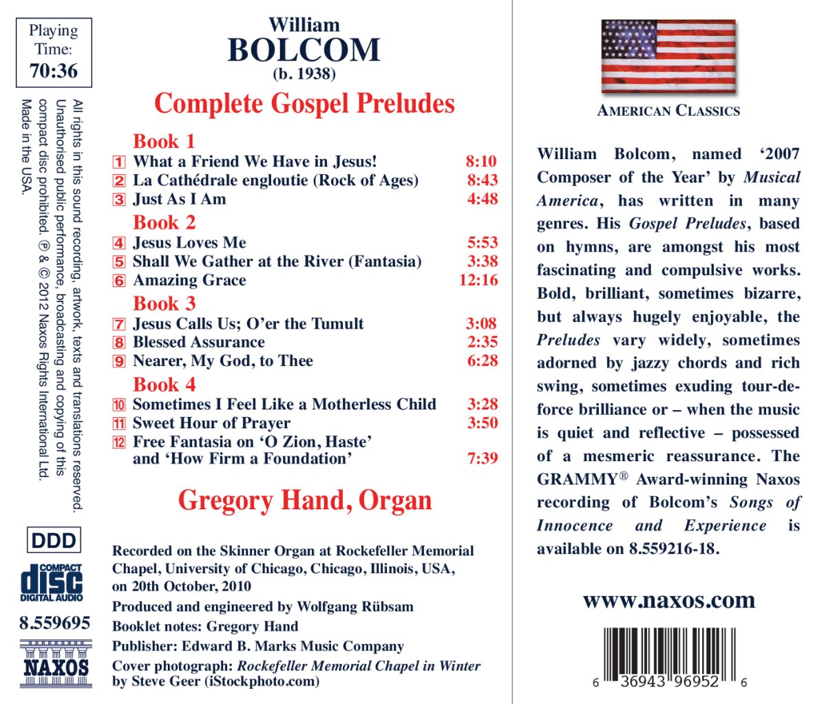 Bolcom: Complete Gospel Preludes - Gregory Hand, organ
