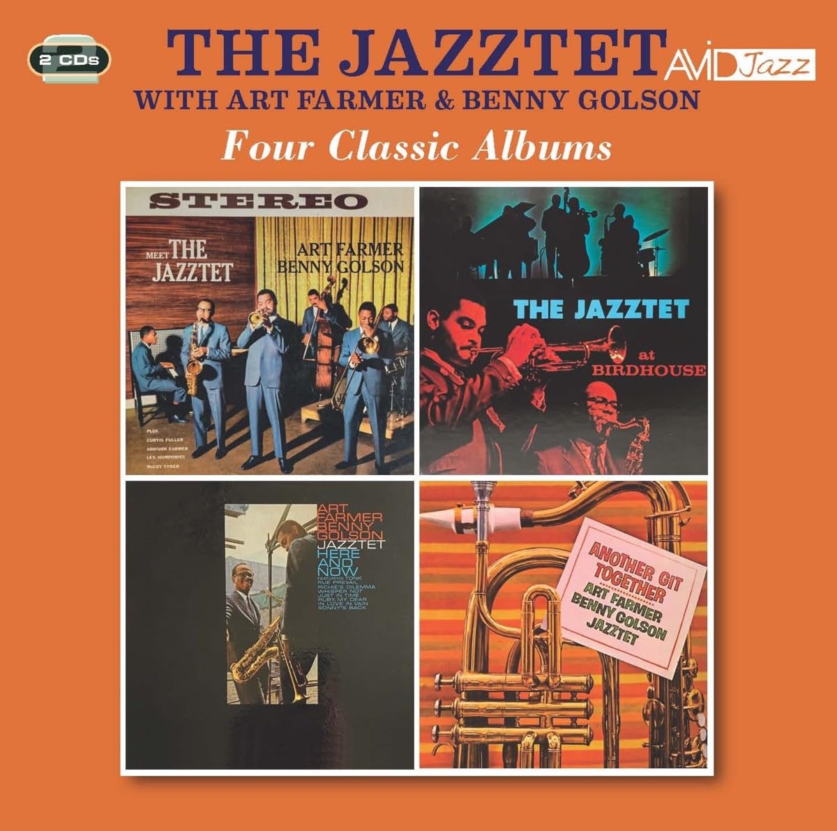 JAZZTET (WITH ART FARMER & BENNY GOLSON) - Four Classic Albums (Meet The Jazztet / At Birdhouse / Here And Now / Another Git Together)