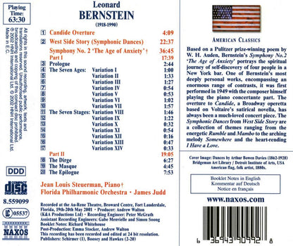 Bernstein: Symphony No. 2; West Side Story Dances; Candide Overture - Florida Philharmonic Orchestra, James Judd