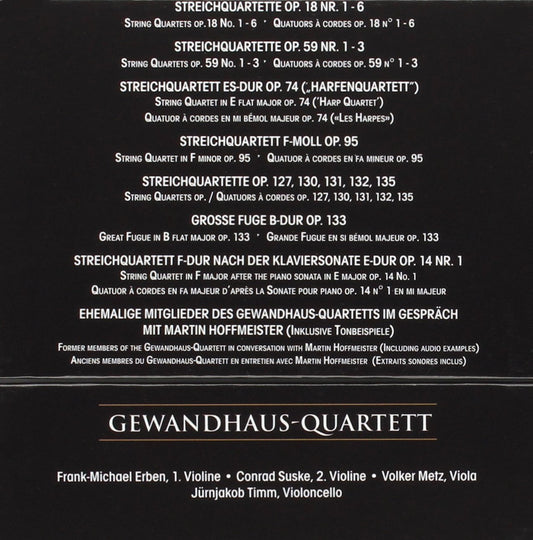 Beethoven: The Complete String Quartets - Gewandhaus Quartett (10 CDs)