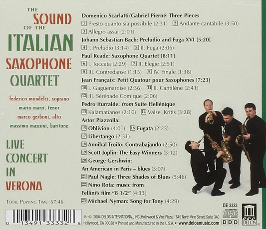 The Sound of the Italian Saxophone Quartet - Italian Saxophone Quartet