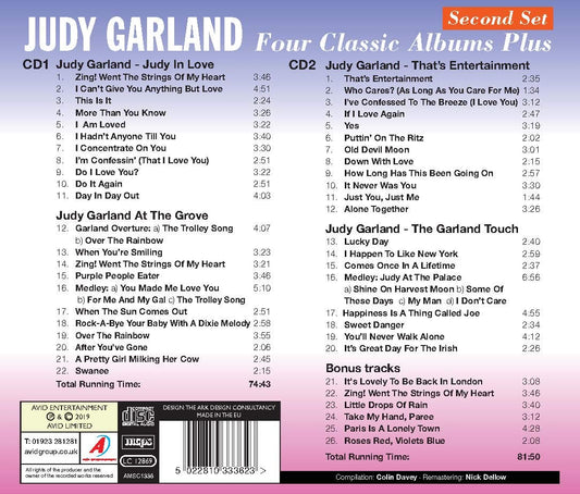 JUDY GARLAND - Four Classic Albums Plus  (Judy In Love / Judy Garland At The Grove / That’s Entertainment / The Garland Touch) (2CD)
