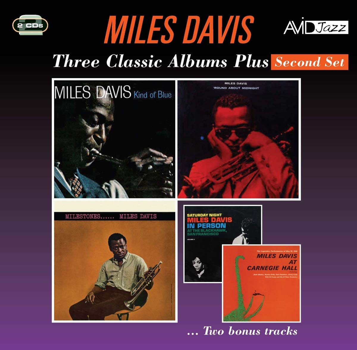 MILES DAVIS - Three Classic Albums Plus (‘Round About Midnight / Milestones / Kind Of Blue) (2CD)