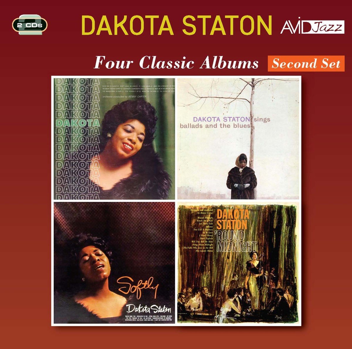 DAKOTA STATON - Four Classic Albums (Dakota / Dakota Staton Sings Ballads And The Blues / Softly / ‘Round Midnight) (2CD)