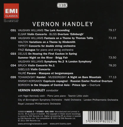 VERNON HANDLEY: ICON - CHAMPION OF BRITISH MUSIC (5 CDS)