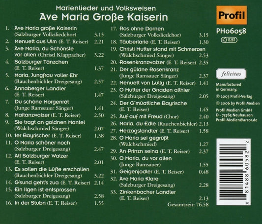 Ave Maria Grosse Kaiserin: Marienlieder und Volksweisen