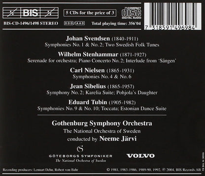 FIVE NORDIC MASTERS: SVENDSEN / STENHAMMER / NIELSEN / SIBEL (5 CDs)