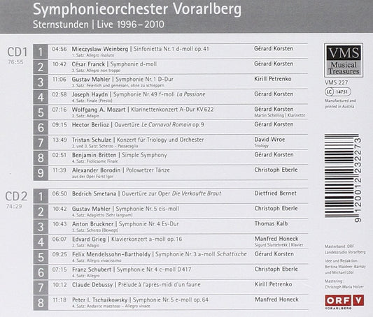 Sternstunden Live 1996 - 2010 (WEINBERG/FRANCK/MAHLER/HAYDN/MOZART/BERLIOZ)  - Symphonieorchester Vorarlberg