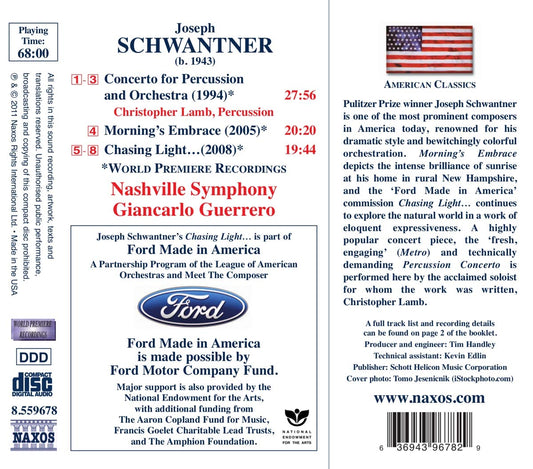 Schwantner: Percussion Concerto; Morning's Embrace; Chasing Light ... - Christopher Lamb, Nashville Symphony, Giancarlo Guerrero
