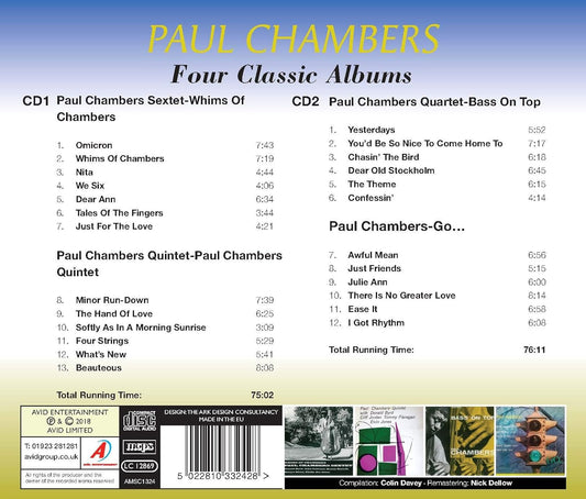PAUL CHAMBERS - Four Classic Albums (2 CDs)