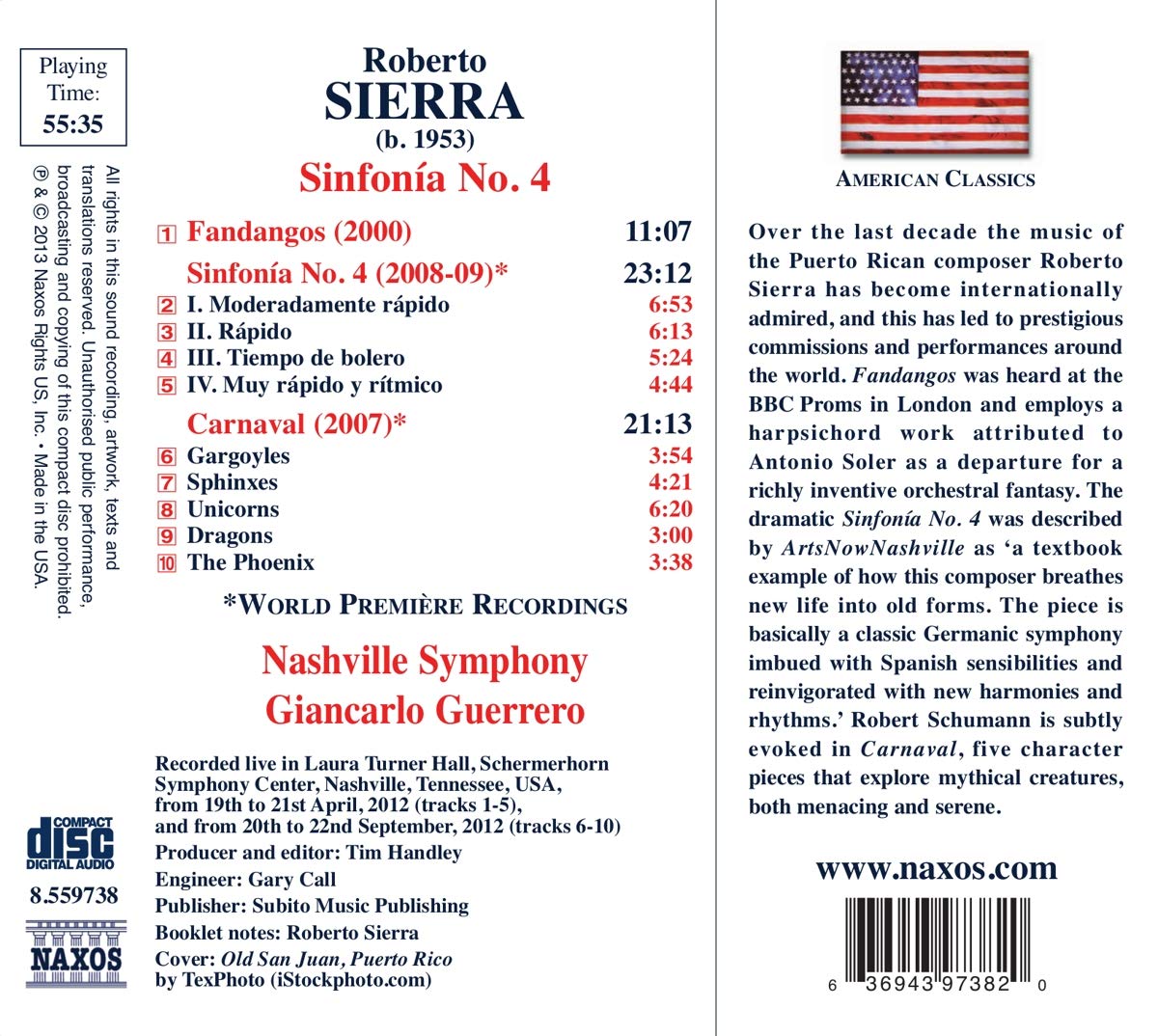 Sierra: Sinfonía No. 4, Fandangos & Carnaval - Nashville Symphony, Giancarlo Guerrero