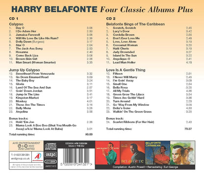 HARRY BELAFONTE: Four Classic Albums Plus (2 CDS)