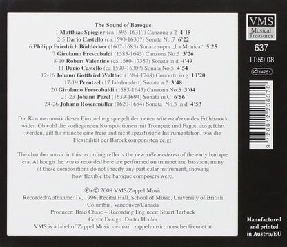 The Sound of Baroque (ROSENMULLER/WALTHER/BODDECKER/PECELIUS) - Basch/Read
