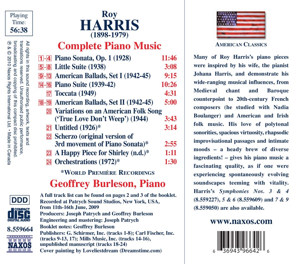 Harris: Complete Piano Music - Geoffrey Burleson