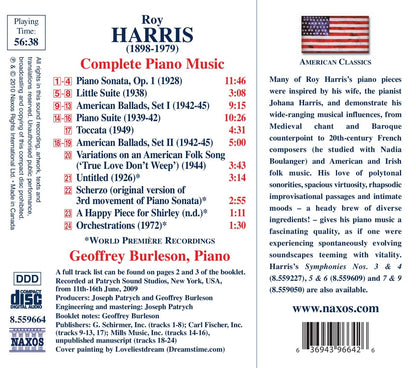 Harris: Complete Piano Music - Geoffrey Burleson