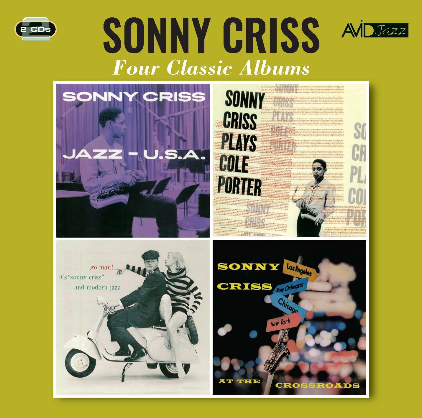 SONNY CRISS - Four Classic Albums  (JAZZ USA / PLAYS COLE PORTER / GO MAN! / AT THE CROSSROADS) (2 CDs)