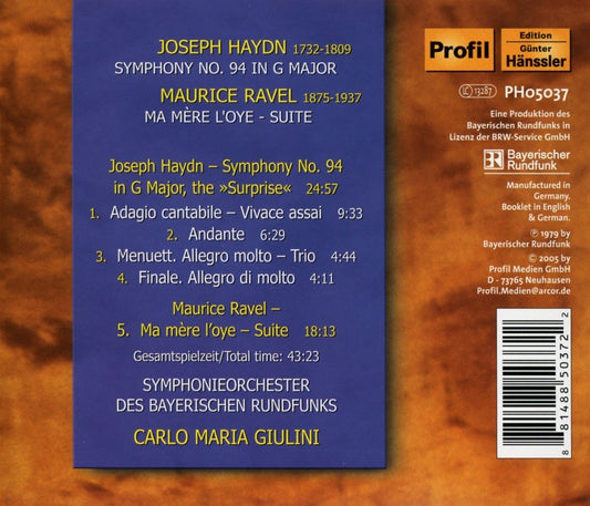 Ravel: Ma mere l’oye; Haydn: Symphonie Nr. 94 - Symphonie-Orchester des BR München, Carlo Maria Giulini