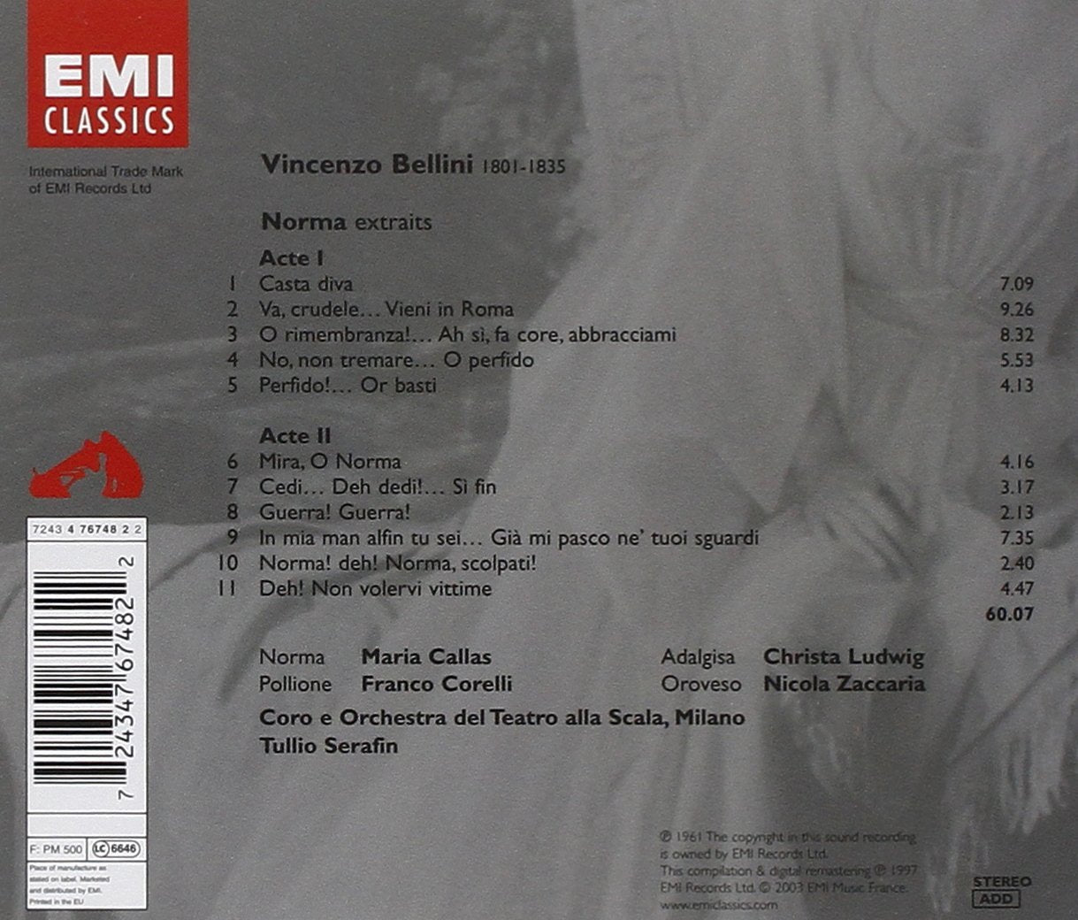 Bellini: Norma (excerpts) - MARIA CALLAS, TULLIO SERAFIN