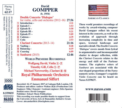 Gompper: Double Concerto "Dialogue", Clarinet Concerto - Wolfgang David, Timothy Gill, Michael Norsworthy, Royal Philharmonic Orchestra, Emmanuel Siffert