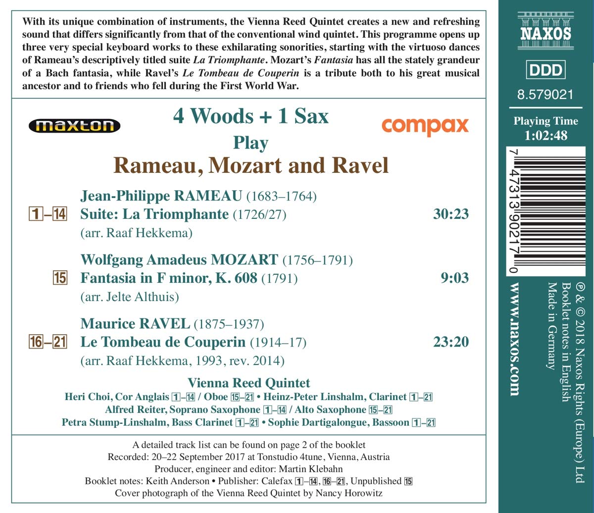 4 Woods + 1 Sax Play Rameau, Mozart & Ravel - Vienna Reed Quintet