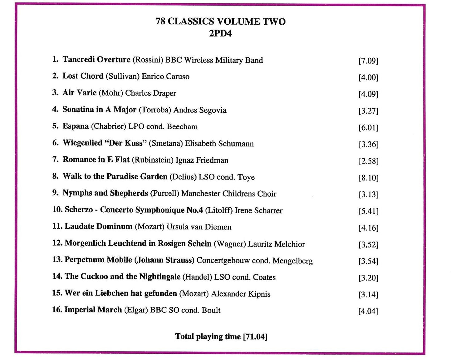 78 CLASSICS, VOL. 2
