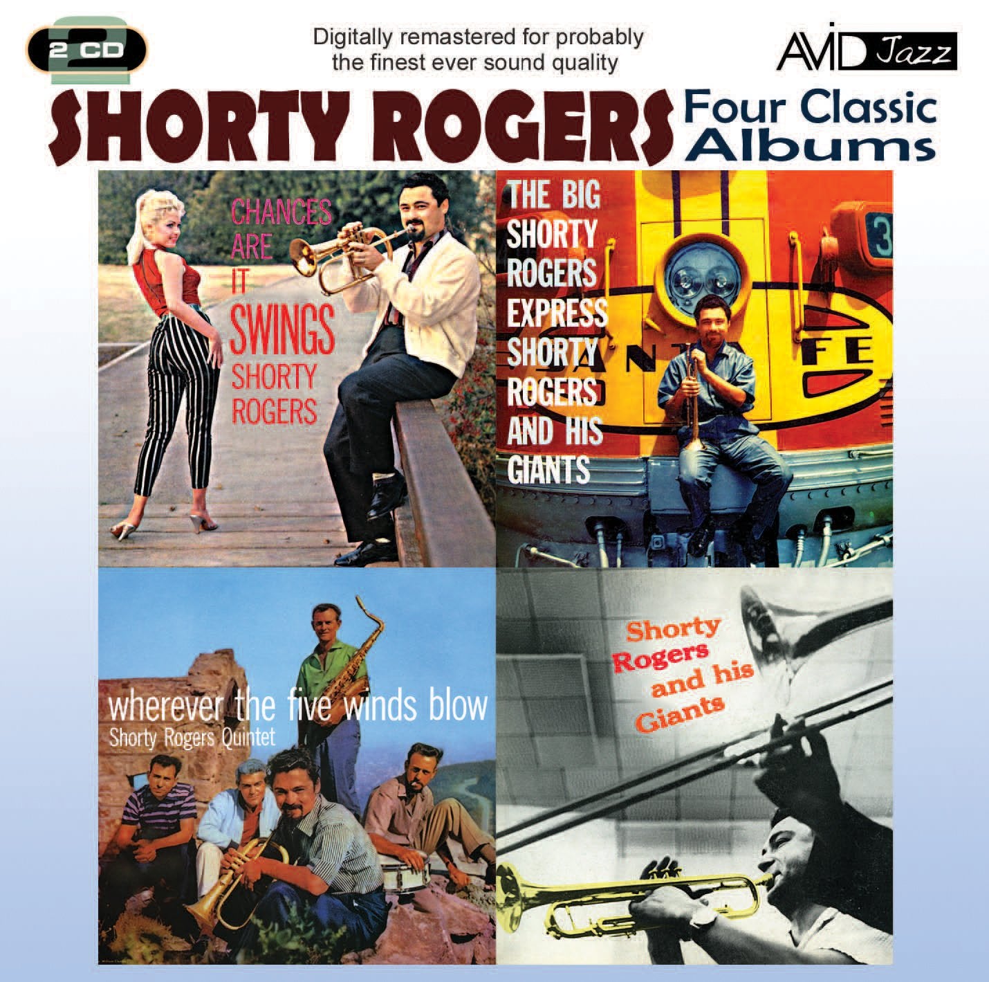 SHORTY ROGERS - Four Classic Albums (The Big Shorty Rogers Express / Shorty Rogers And His Giants / Wherever The Five Winds Blow / Chances Are It Swings) (2 CDs)