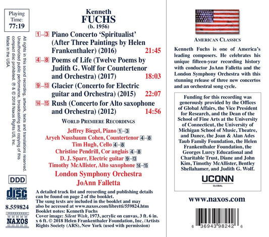 Fuchs: Piano Concerto "Spiritualist" and Other Works - Jeffrey Biegel, Aryeh Nussbaum Cohen, D. J. Sparr, Timothy McAllister, London Symphony Orchestra, JoAnn Falletta