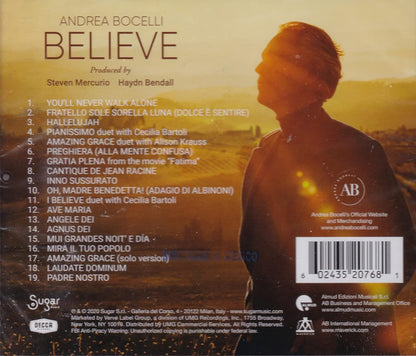 ANDREA BOCELLI - Believe (Deluxe Edition with 2 Bonus Tracks)