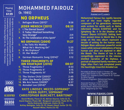 Fairouz: No Orpheus - Kate Lindsey, Kiera Duffy, Christopher Burchett