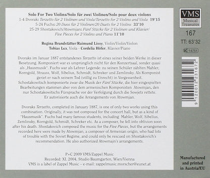 Solo for Two Violins (DVORAK/FUCHS/SHOSTAKOVITCH) - Brandstätter/Lissy/Lea/Höfer