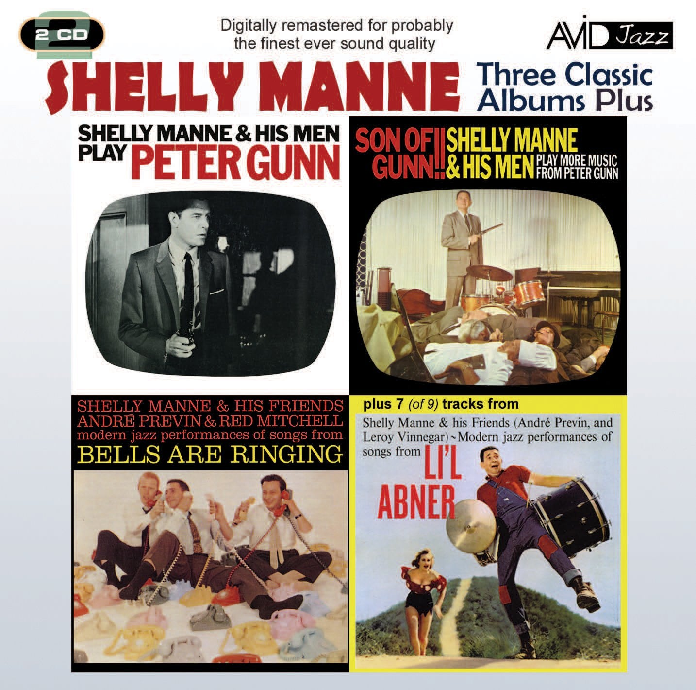 SHELLY MANNE - Three Classic Albums Plus (Peter Gunn / Son Of Gunn / Bells Are Ringing) (2CD)