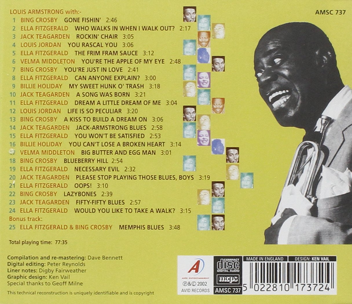 LOUIS ARMSTRONG & FRIENDS - The Wonderful Duets (2 CDs)