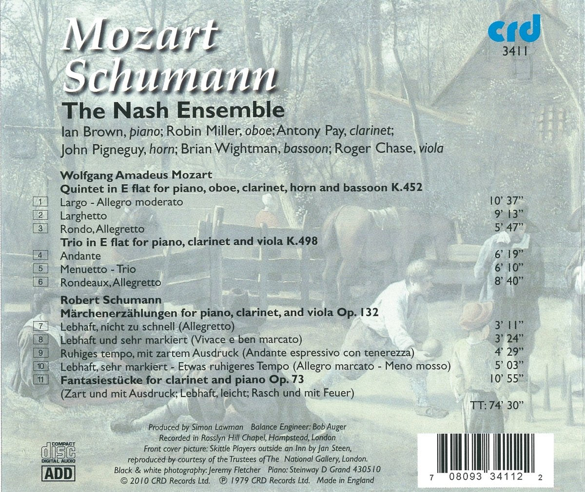 Mozart: Wind Quintet & Clarinet Trio; Schumann: Marchenerzahlungen, Fantasiestucke - Nash Ensemble