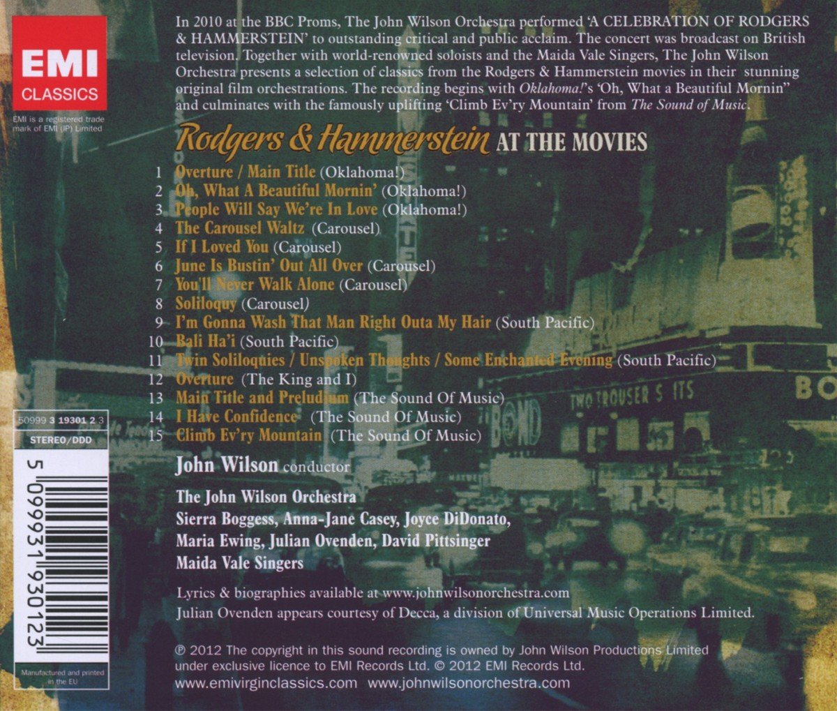 Rodgers & Hammerstein At The Movies - JOHN WILSON ORCHESTRA