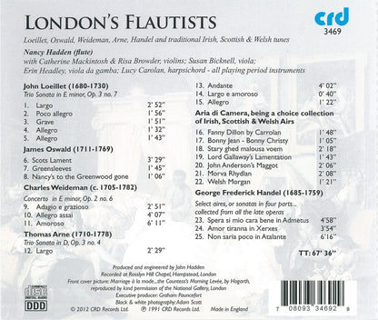 LONDON'S FLAUTISTS: Flute Music From 18Th Century London - NANCY HADDEN