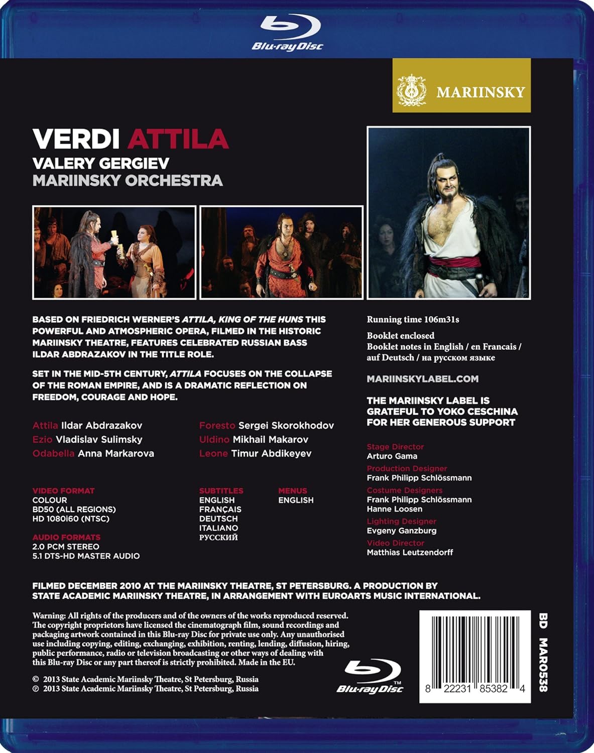 Verdi: Atilla - VALERY GERGIEV / MARIINSKY ORCHESTRA (Blu-Ray)