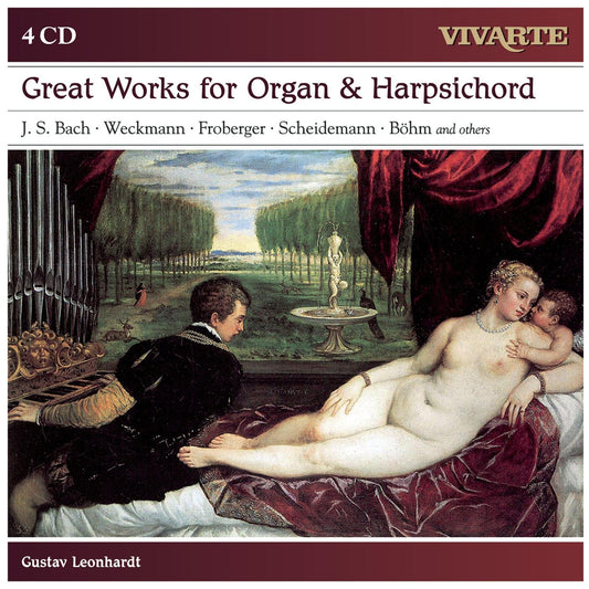 BACH,J.S.: GREAT WORKS FOR ORGAN & HARPSICHORD - GUSTAV LEONHARDT (4 CDS)