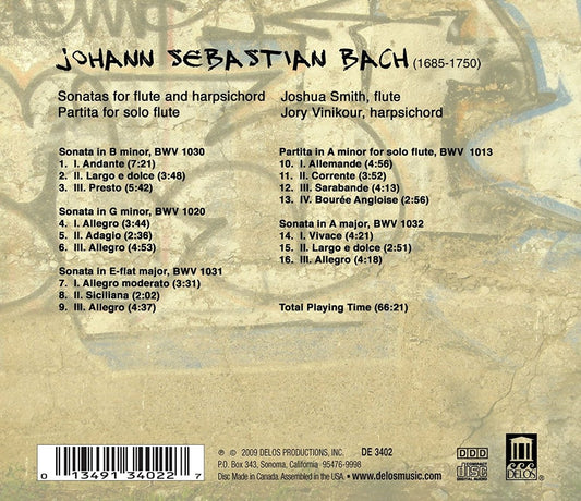 BACH: Flute Sonatas, Vol. 1 - Joshua Smith, Rory Vinikour
