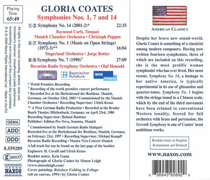 COATES: Symphonies Nos. 1, 7 and 14 - Siegerland Orchestra, Munich Chamber Orchestra,  Bavarian Radio Symphony Orchestra