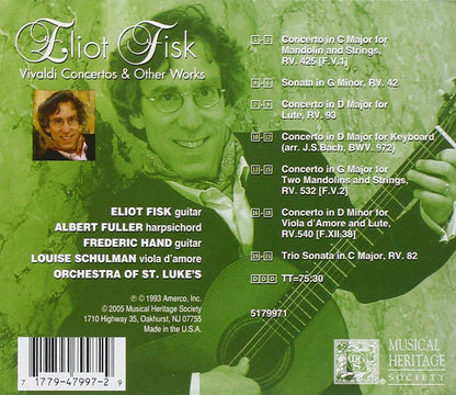 VIVALDI:  Concertos and Chamber Music - Eliot Fisk, Frederic Hand, Orchestra of St. Luke's