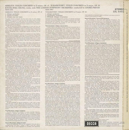 Tchaikovsky & Sibelius: Violin Concerto - Kyung-Wha Chung, London Symphony, Andre Previn (Vinyl LP)